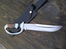Collectible Tactical Bowie Knife   Full Tang Stainless Steel with D-Guard Handle