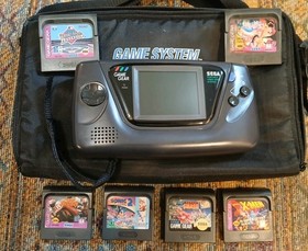SEGA Game Gear Bundle Handheld System Tested & Working w/ 6 Games *Please Read*