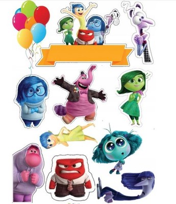 Inside out Ekel Angst Wut Tortenaufleger Torte Geburstag Zuckermasse +NAME