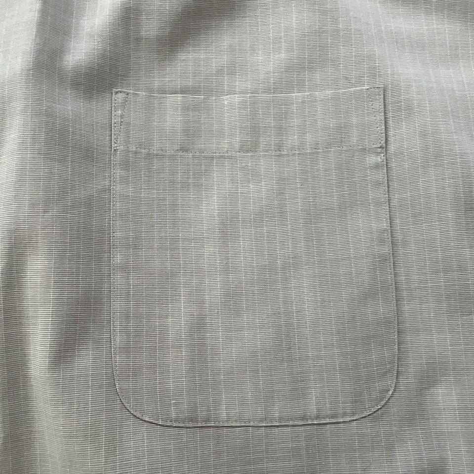 Camisa de vestir a rayas con bolsillo Giorgio Brutini Collezione para hombre XL 17-17 1/2 34/35 Foto 2 de 4