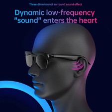 Smart Glasses AI Translator Hands-Free Music & Calls BT Sunglasses UV Protectio