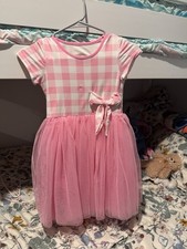 Taylor Joelle Pink Gingham Barbie Tutu Dress With Heart Cutout Size 8