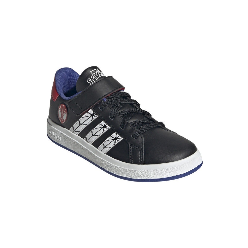 adidas Grand Court Spider Man Slip On  Boys Black Sneakers Casual Shoes JS0742 thumbnail 2