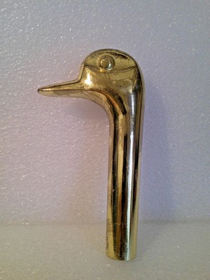 VINTAGE ANTIQUE BRASS DUCK HEAD ONLY HANDLE FOR  WOODEN WALKING CANE STICK