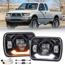 Pair 5x7 7x6 Led Headlights Hilo Drl For Toyota Pickup 82-95 Tacoma 1995-1997 Pair 5x7 7x6 Led Headlights Hilo Drl For Toyota Pickup 82-95 Tacoma 1995-1997