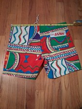 Vintage ORIGINAL JAMS Surf Line Hawaii 80s Board Shorts 34 Swim UNISEX Abstract
