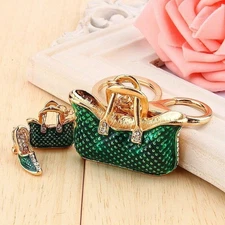 Hot Sale Rhinestone Crystal Keyring Charm Pendant Purse Key Ring Keychain Gift