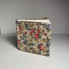 Illustrated floral Print Fabric Cover Mini Blank Journal Notebook