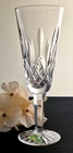VTG Lismore Waterford Crystal 7 1/4 In. Fluted Champagne Glass Signed Excellent