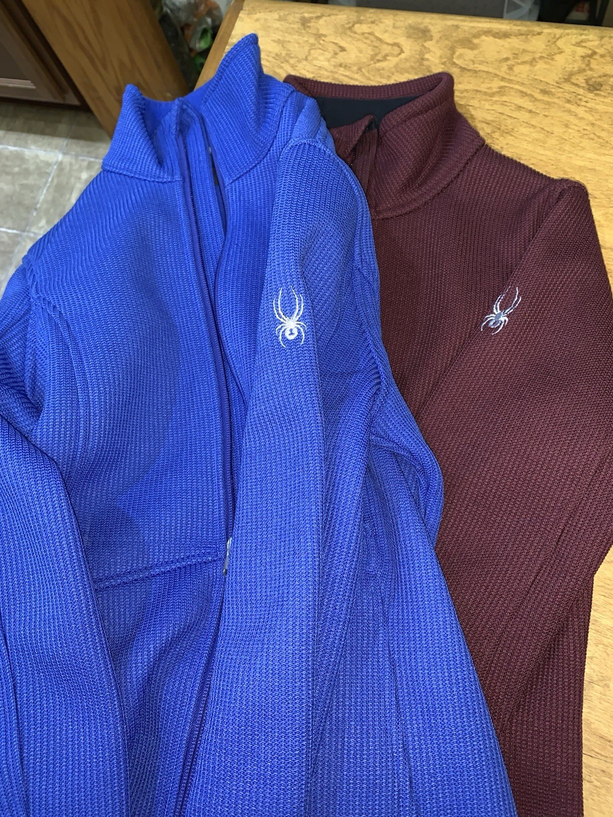 S Size S Blue And Maroon Full Zip Pockets