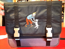 Original Retro  Herge Tim und Struppi Tasche Sch&uuml;ler Rucksack schwarz top