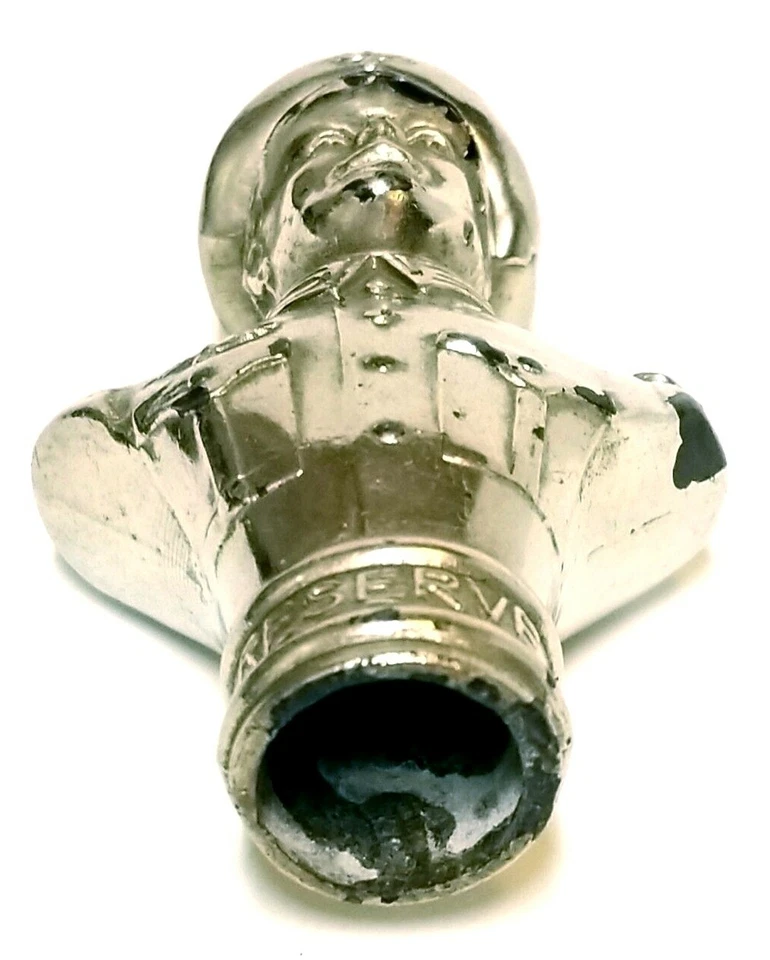 Antiguo bastón cabeza de soldado oficial alemán - Guerra de colección - MUY RARO Foto 3 de 4