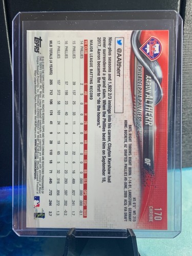 Topps Chrome 2018 - #170 Aaron Altherr - Foto 4 di 4