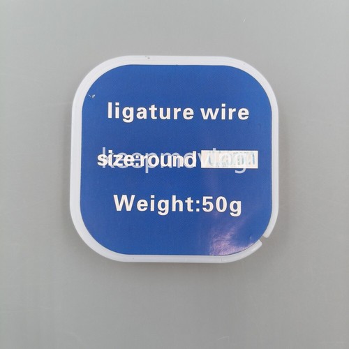 Bobina chirurgica linea filo legatura ortodontica dentale rotonda 25mm/.010" 50g 1 rotolo - Foto 1 di 22