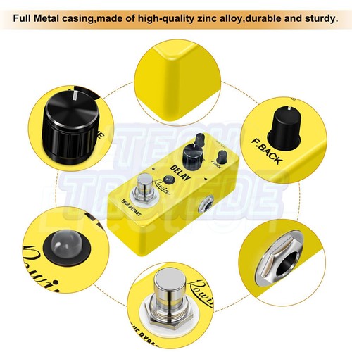 Rowin Delay Pedal Analog Vintage Delay Guitar Effector - Bild 4 von 7