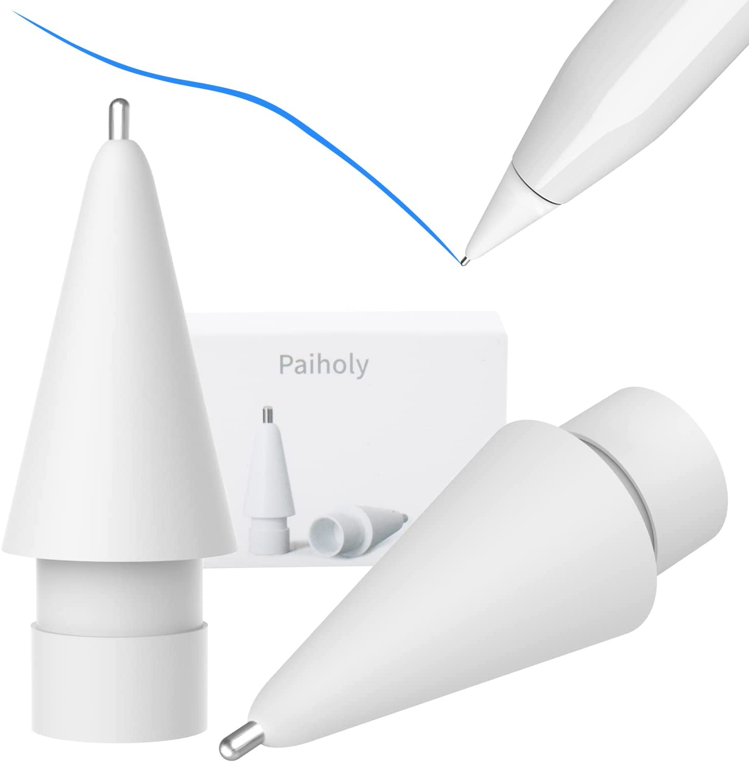 Upgraded Pencil Tips for Apple Pencil,No Wear Out Fine Point Precise Control Pen