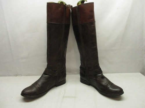 Botas hasta la rodilla con arnés de cuero marrón Frye para mujer talla 8 estilo B 76928 - Imagen 4 de 9
