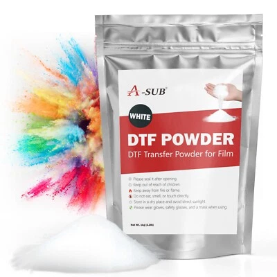 A-SUB DTF Powder for Sublimation DTF Printing 2.2lb Adhesive White DTF Powder