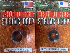2-GWS Pro Hunter String Peep SUPER Black *NEW* Made in USA