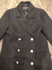 Dorothy Perkins Black Winter Coat, Size 12.