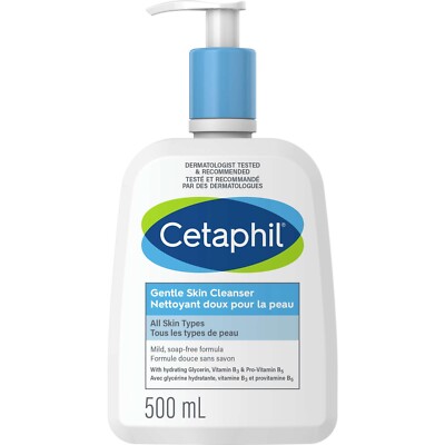 Cetaphil Gentle Skin Cleanser Hydrating Face Body Wash Sensitive 500ml NEW