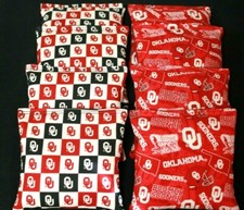 8 CORNHOLE BEANBAGS Oklahoma Sooners OU ACA Regulation Game Toss Corn Hole Bags