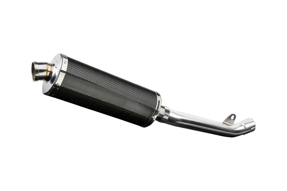 Kit silenciador escape carbono ovalado Kawasaki ZX-9R Ninja 2002-2003 Slip On 14" Foto 2 de 4