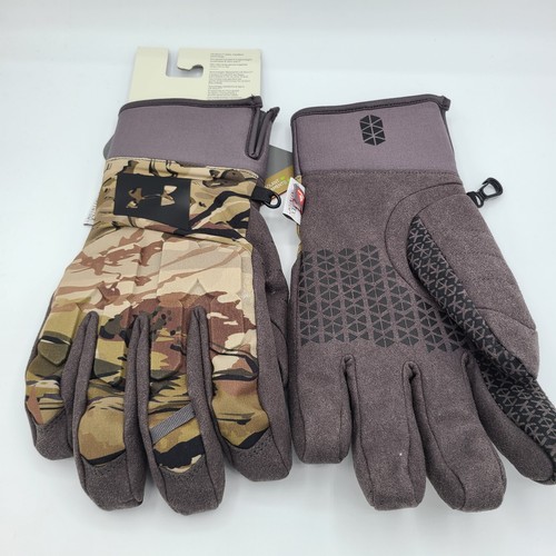 Under Armour Gloves Gore-Tex Mid Season Windstopper Hunting Men's Woodland Camo - Picture 3 of 20