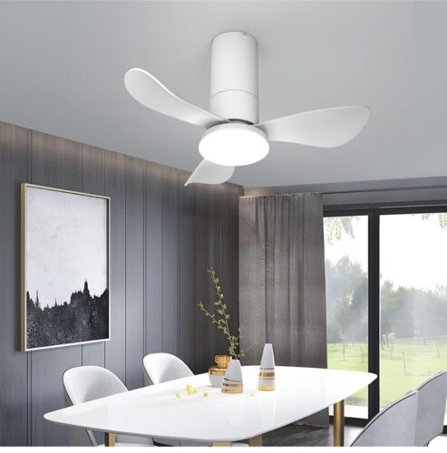 26 Inch Ceiling Fans with Lights, 3 Blade Low Profile Small Ceiling Fan NEW!! - Picture 2 of 7