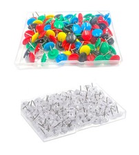 300Pcs Thumb Tacks, Standard Plastic Thumb Tacks Steel Point Pushpins Push Pins