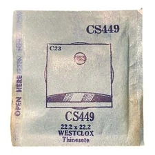 Germanow-Simon Mach (GS) CS449 Watch Crystal 22.2x22.2 NOS Part Flexo Westclox