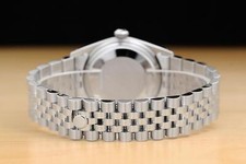 ROLEX MENS DATEJUST 1601 BLACK 18K WHITE GOLD STAINLESS STEEL JUBILEE WATCH 6