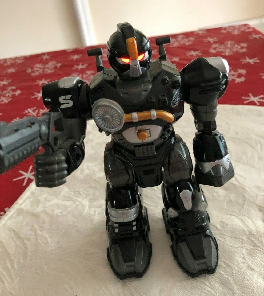 M.A.R.S. MOTORIZED ATTACK ROBO SQUAD BLACK "XSS" 7"IN ROBOT HAP P KID 2005 - Image 2 of 4