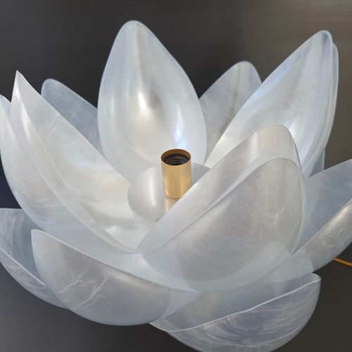 Wichtig Lampe Vintage 1970 Haus Rougier Plexiglas Perlmutt & Messing 70S 1970S - Bild 14 von 14