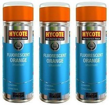 Hycote fluoreszierend orange schnelltrocknende Aerosol-Spr&uuml;hfarbe 400 ml *3