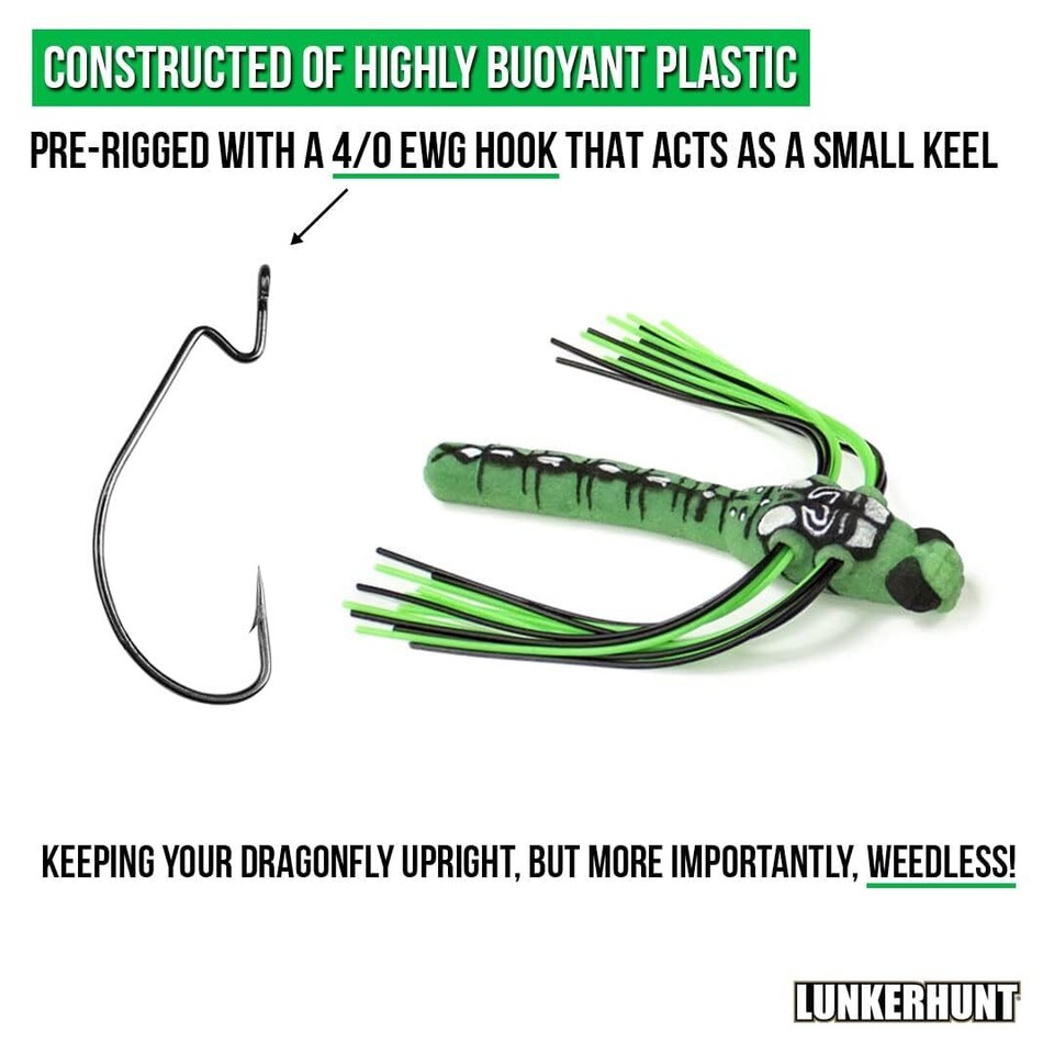 Lunkerhunt Dragonfly Lure Most Realistic Topwater Fishing Lures for