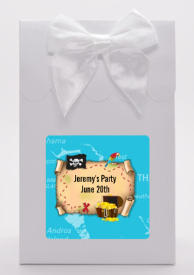 Pirate Treasure Map - Personalized Birthday Party Goodie Bags - Set of 12