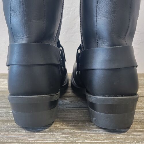 GEAR BOX Boots Mens Size 11D Black Leather Harness Biker Motorcycle 9115 Sq Toe - Picture 4 of 24