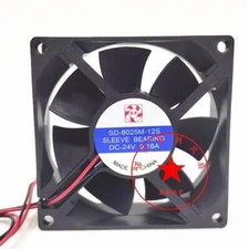 1PCS SD-8025M-12S 8025 DC24V 0.16A 8CM 2-wire silent cooling fan