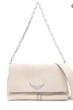 Zadig & Voltaire Rocky Leather Shoulder Bag  Silver Chain Strap.  Msrp $548
