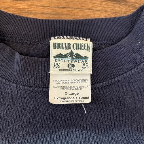 Felpa Briar Creek vintage anni 90 sportiva Wolf Pack uomo XL blu Cabin Core USA - Foto 5 di 12