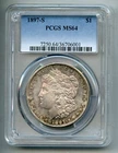 1897 S Morgan Silver Dollar PCGS MS 64