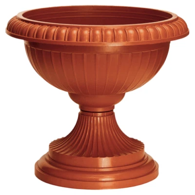 vaso con piedistallo fioriera Venezia in plastica arredo giardino cm Ø 44xh36
