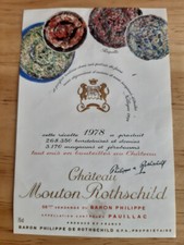wine label Chateau Mouton Rothschild 1978 wine label specimen Riopelle