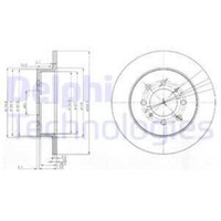 Delphi 2X Bremsscheibe Hinten Ø260 Mm Voll FüR Honda Civic VII Hatchback EU