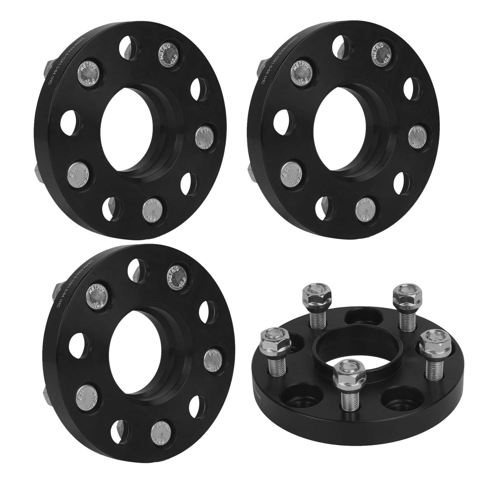 4pcs 20MM 5x4.5 Hub Centric Wheel Spacers 12x1.5 Stud & 64.1 Mm Bore
