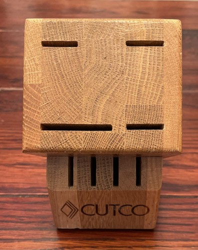 CUTCO 8 Slot Wood Knife Block Made In USA - Picture 1 of 6