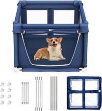 90x90x66cm Puppy Playpen with Gate, Dog Playpen for Puppies or Small Dogs, Safet