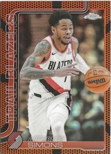 2025-26 Topps Chrome Anfernee Simons Refractor SP Portland Trail Blazers