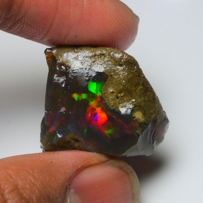 Ethiopian Oil Opal Specimen  30.00  cts Natural Rough Gemstone - Fire Opal Roug
